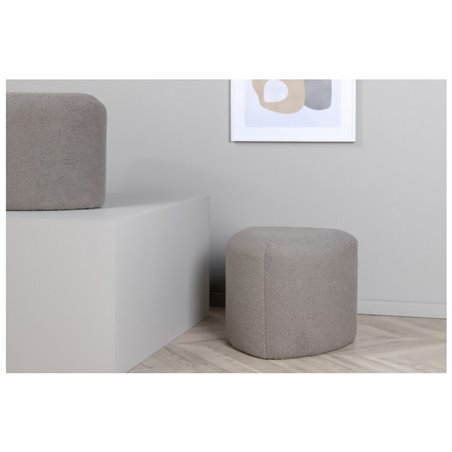 Peg Pouf - / Greige Teddy