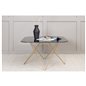 Tristar Sofa Table - Brushed Brass / Black glass Marble