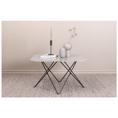 Tristar Sofa Table - Black / Grey Glass Marble