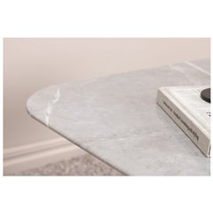 Tristar Sofa Table - Black / Grey Glass Marble