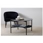 Von Staf Round Sofa Table - black / Black Glass Marble