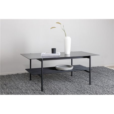 Von Staf Sofa Table - black / Black Glass Marble