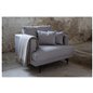 Sofia Single Sofa - Black / Grey Fabric