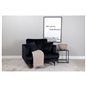 Sofia Single Sofa - Black / Black Fabric