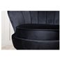 Calais Single Sofa - Black / Black Velvet