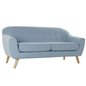 3-personers sofa DKD Home Decor Polyester Gummi træ Himmelblå (172 x 80 x 81 cm)