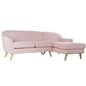 3-personers sofa DKD Home Decor Polyester Gummi træ Lys pink (226 x 144 x 84 cm)