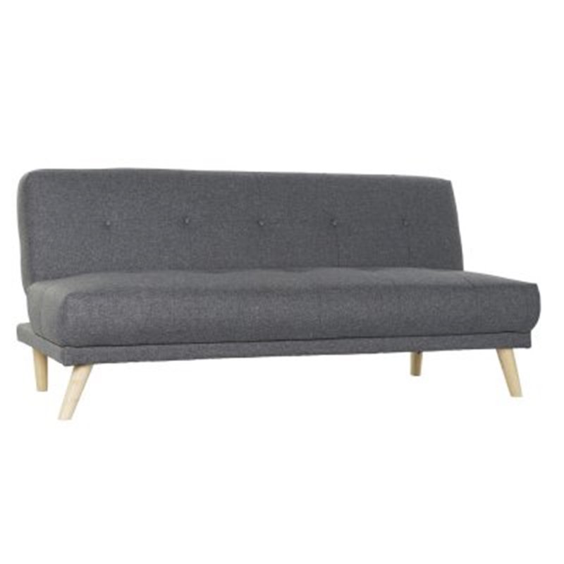 Sovesofa DKD Home Decor Polyester Gummi træ (175 x 75 x 80 cm) (172 x 86 x 38 cm)