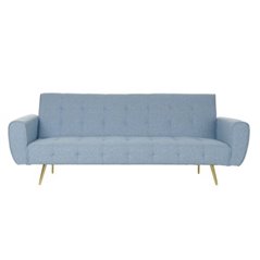 Bäddsoffa DKD Home Decor Polyester Metall (213 x 79 x 80 cm) (213 x 106 x 40 cm)