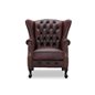 Lænestol / Øreklap lænestol Chesterfield - Aberdeen - Oxblood - Læder