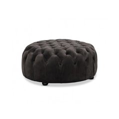 Pall/Puff Chesterfield - Chester - Grafitgrå - Sammet