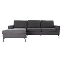 Schäslong / Divansoffa DKD Home Decor Bomull Metall Mörkgrå (250 x 157 x 83 cm)