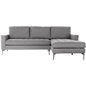 Schäslong / Divansoffa DKD Home Decor Grå linne Metall (240 x 160 x 84 cm)