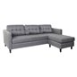 Chaiselong / Divansofa DKD Home Decor Polyester Gummitræ Moderne Mørkegrå (219 x 151 x 80 cm)