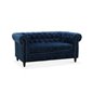 Soffa 2-Sits Chesterfield Cambridge - Blå - Sammet