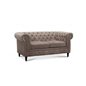 Sofa 2-sædet Chesterfield Cambridge - Lysegrå - Velvet