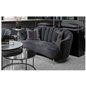 Soffa 2-Sits Edith - Svart - Velour