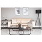 Bolero Sofa - 3-personers - Beige Velvet - Sorte ben