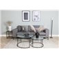 Bolero Sofa - 3-seater - Grey Fabric - Black Legs