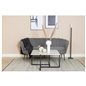 Calais Sofa 3-seater -Grey Fabric - Black Legs