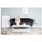 Calais Sofa 3-seater - Black velvet - Black Legs