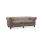 Sofa 3-personers Chesterfield Cambridge - Lysegrå - Velvet