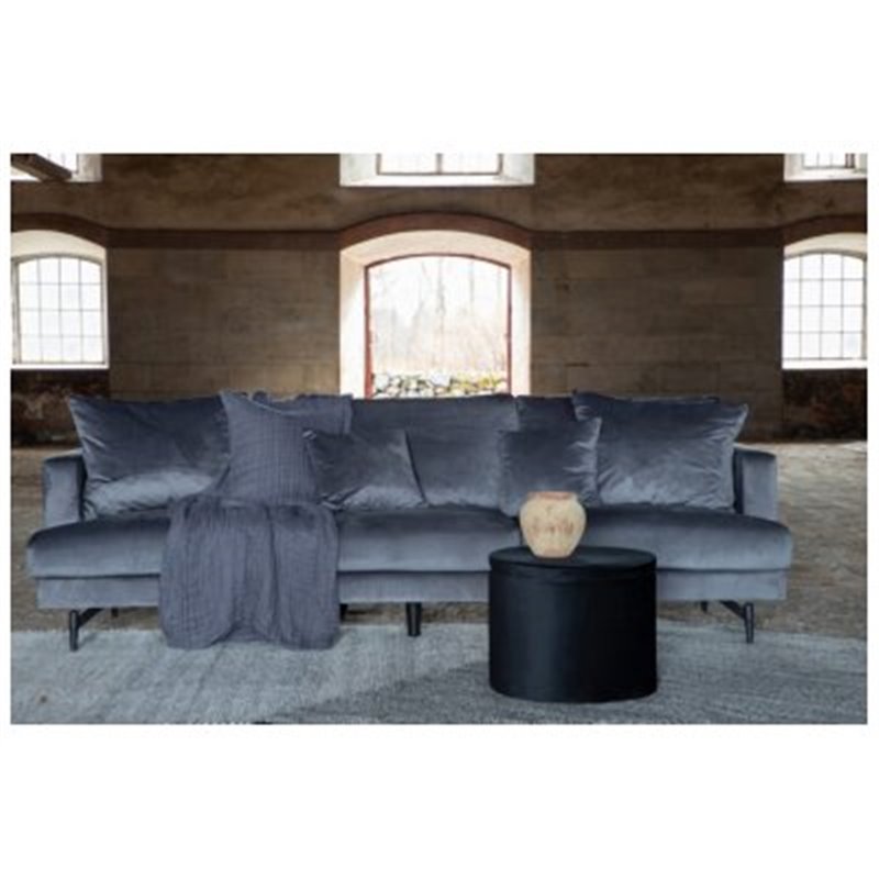 Sofia Sofa - Black / Dark Grey Velvet