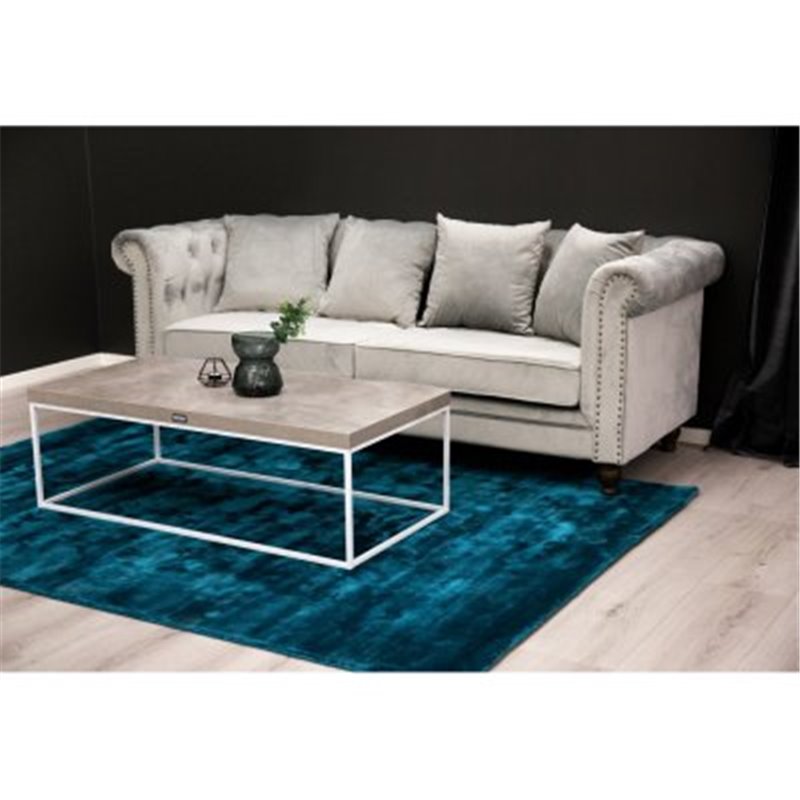 Velvet 3-seat sofa - Light Grey