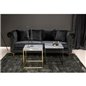 Velvet 3-seat sofa - Black