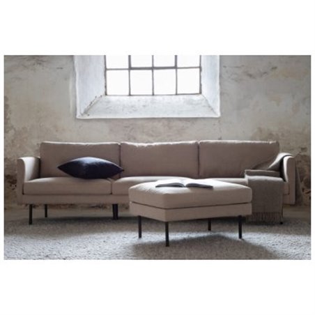 Sofa 3-personers Zoom - Brun beige - Stof