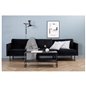 Zoom 3-seat Sofa - Black / Black Velvet