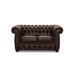 Soffa Chesterfield 2-Sits Liverpool - Oxblod - Läder