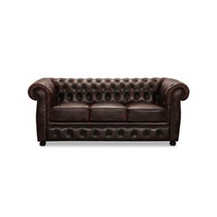 Soffa Chesterfield 3-Sits Liverpool - Oxblod - Läder