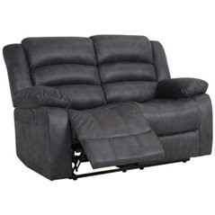 Soffa Recliner 2-Sits Eldriven Maine - Grå - Tyg