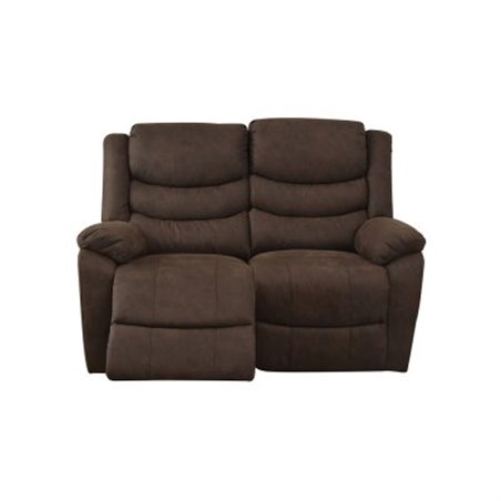 Soffa Recliner 2-Sits Eldriven Winfield - Brun - Tyg