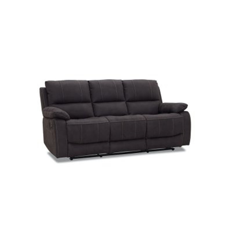 Soffa Recliner 3-Sits - Texas - Grå - Microtyg/Konstmocka