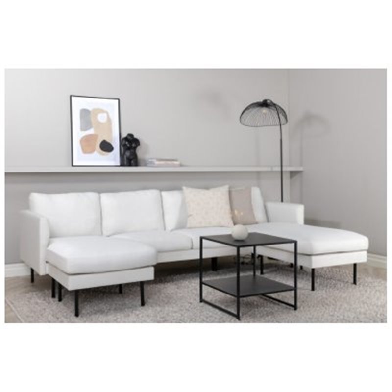 Zoom U-Sofa - Sort / Lys Beige Stof