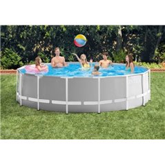 Intex Prism Rund pool med metallram 457 x 122 cm inkl pump och stege