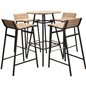 Mexiko bar-set - svart Aluminium / acasia-bord