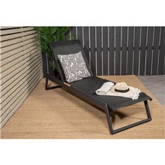 Loungesäng/Solsäng 2-Pack Mexico  - Svart / Teak