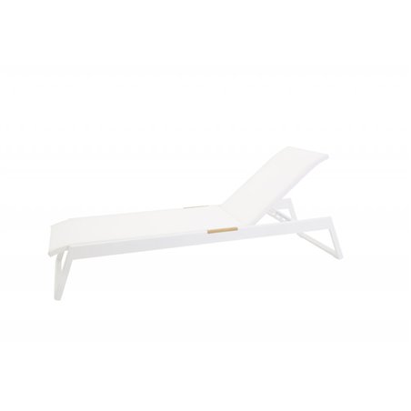 Loungesäng/Solsäng 2-Pack Mexico - Vit / Teak