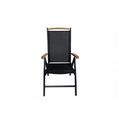 Loungestol/Karmstol Fällbar Panama 2-Pack - Svart / Teak