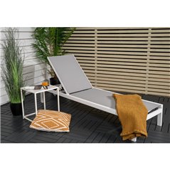 Loungesäng/Solsäng 2-Pack Copacabana - Grå / Vit