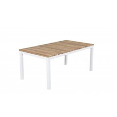 Utebord / Soffbord Brasilia 110x60 cm - Vit / Teak