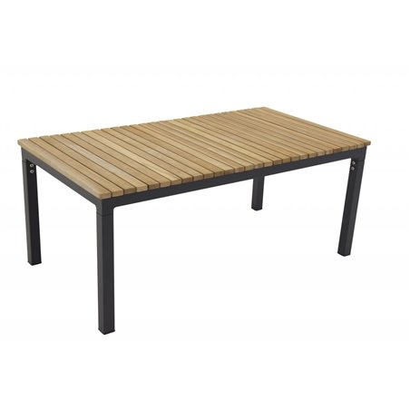 Utebord / Soffbord Brasilia 110x60 cm - Svart / Teak