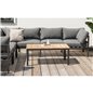 Brasilia - soffa Tabell 60 * 110 * 55 - Svart Aluminium / Teak