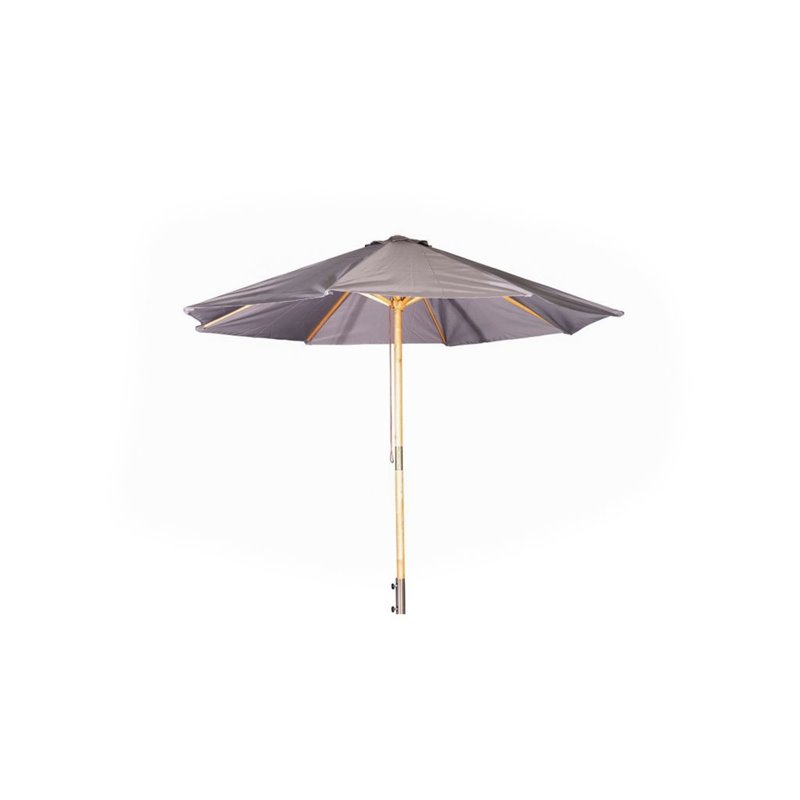 Naxos Umbrella - ? - Wood / Grå Fabric