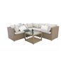 Loungegruppe Vamos - 1 modulsofa + 1 bord + hynder - Natur/Lys beige