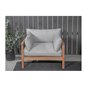 Marion Single Sofa - Grå Stof / Acacia