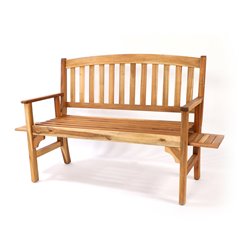 Marion Bench med Armstret - Acacia